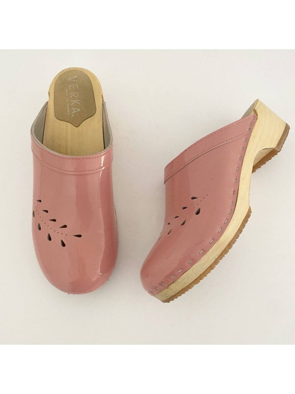 Verka Sweden Blomma Clogs Shoes w Heel Pink